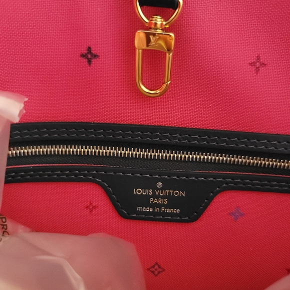 Louis Vuitton Midnight Fuschia Neverfull MM Monogram Giant Flower Bag **No Pouch - Picture 13 of 17